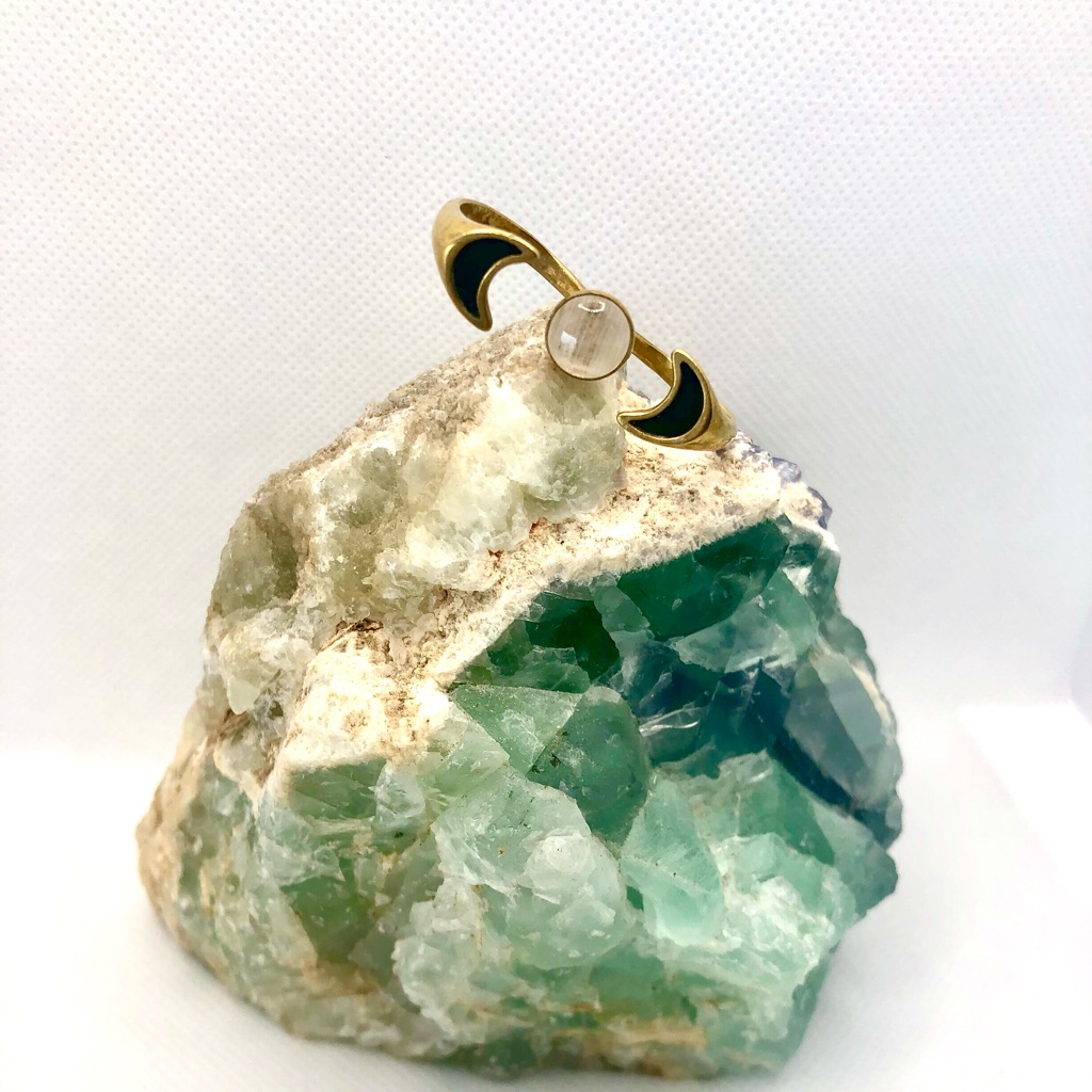 Pamela Love Double Lunar Ring With Moonstone